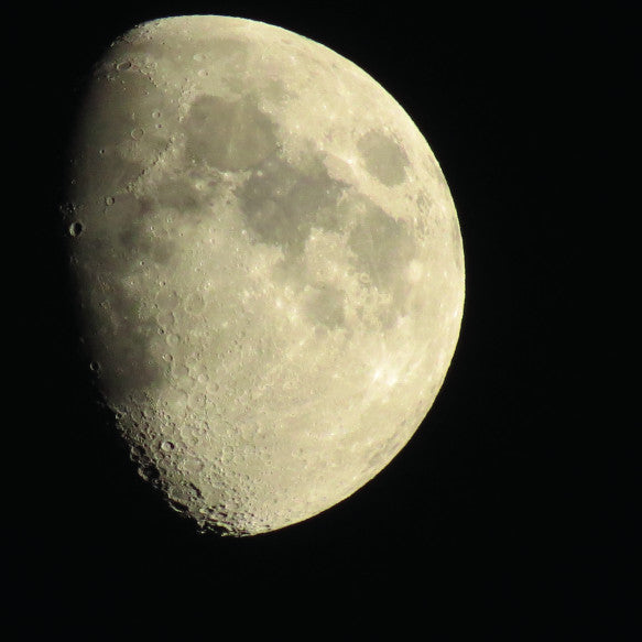 The moon at night.